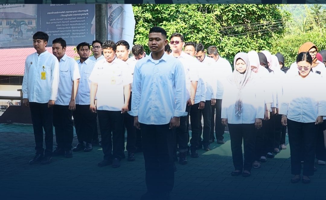 Kantor Pertanahan Kabupaten Bangka melaksanakan kegiatan Apel Pagi