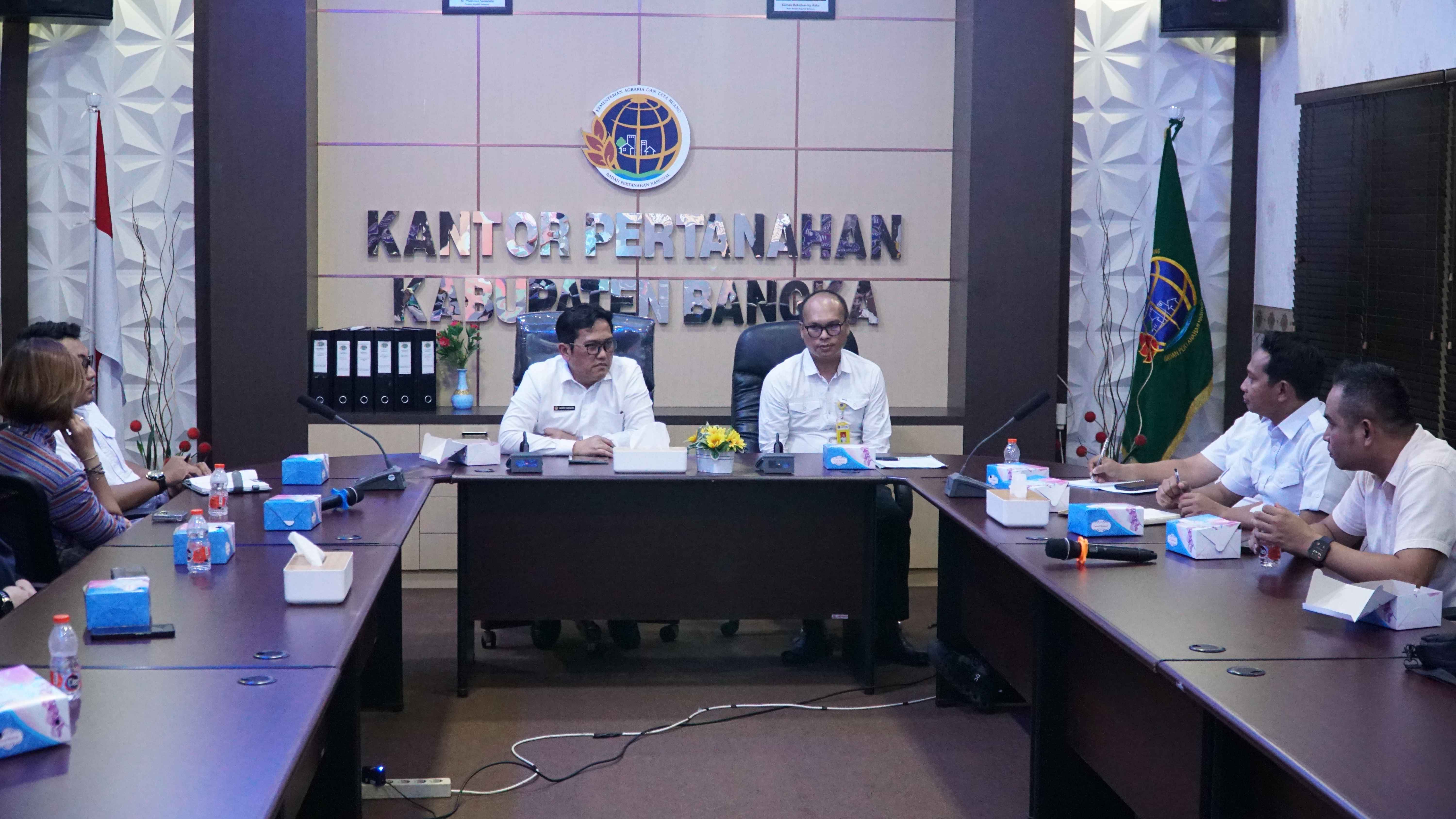 Sosialisasi Layanan Pengukuran Terjadwal kepada seluruh Pejabat Pembuat Akta Tanah (PPAT) di wilayah kerja Kabupaten Bangka
