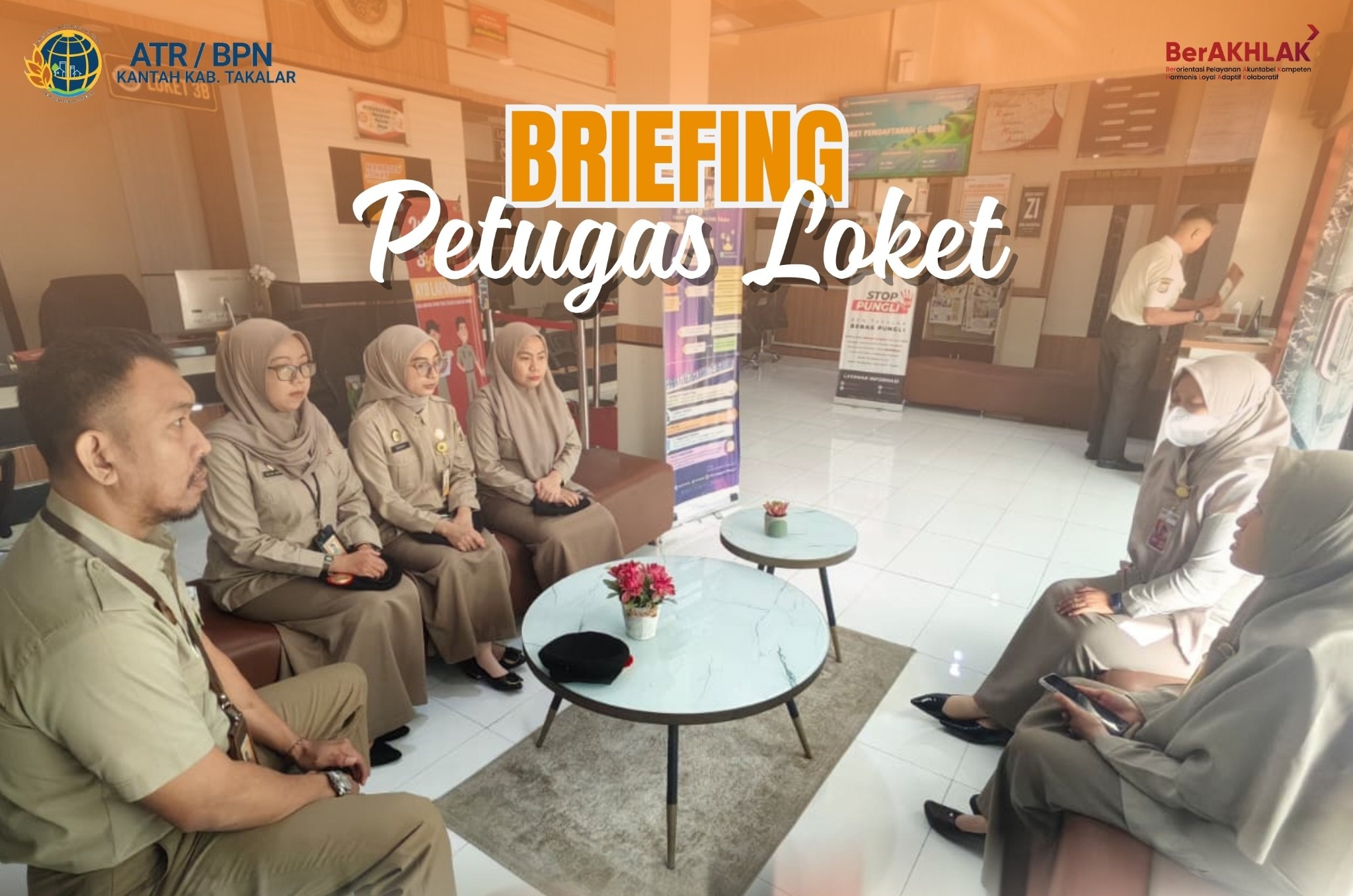 Briefing rutin petugas loket