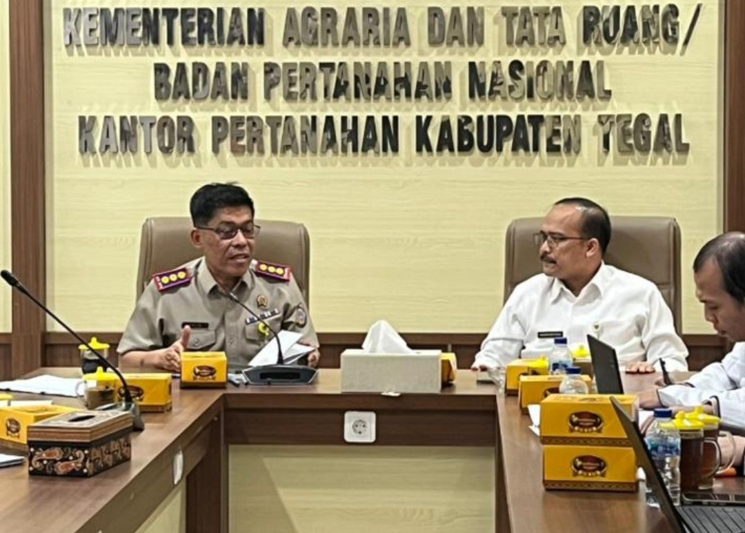 Tindak Lanjut Pengaduan Masyarakat, BPN Kab Tegal Berikan Keterangan Pengaduan Kepada Ombudsman RI