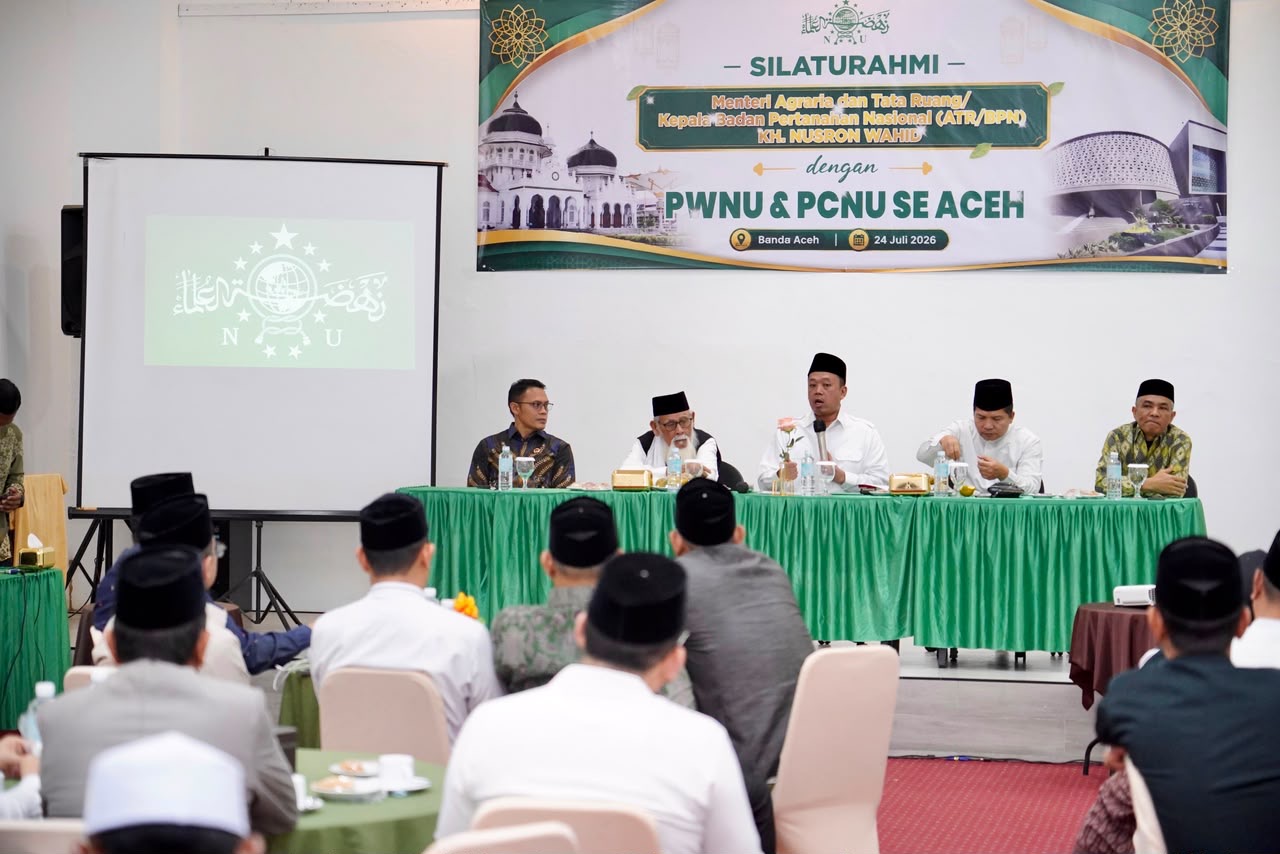 Menteri Nusron Ajak PWNU dan PCNU Se-Aceh Percepat Sertipikasi Tanah Wakaf