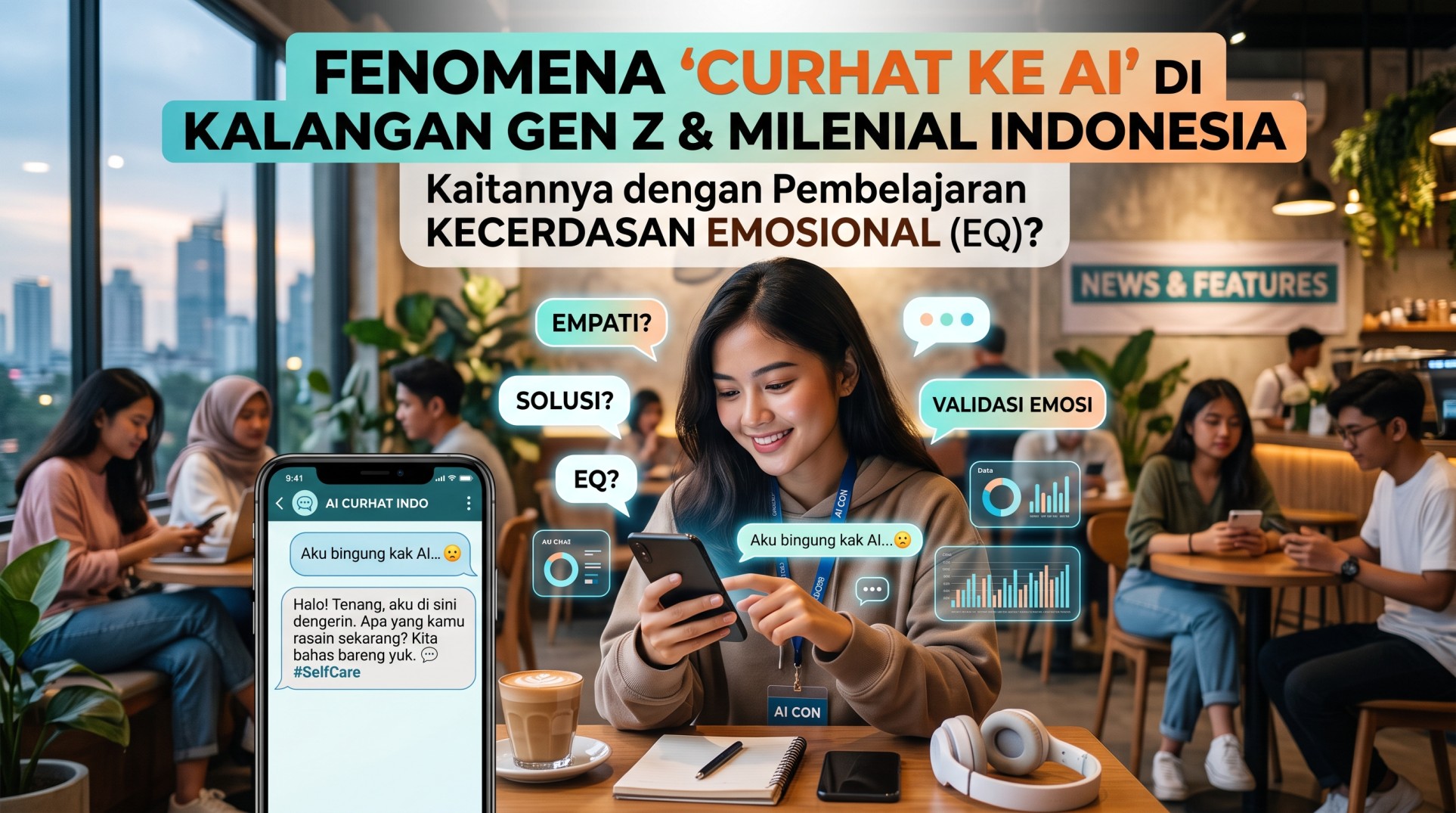 Fenomena "Curhat ke AI" di Kalangan Gen Z dan Milenial Indonesia serta Kaitannya dengan Pembelajaran Kecerdasan Emosional
