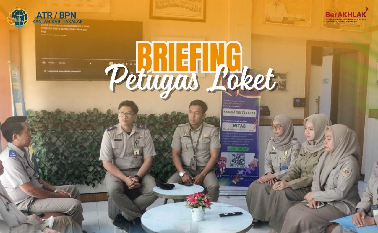Briefing pagi petugas loket