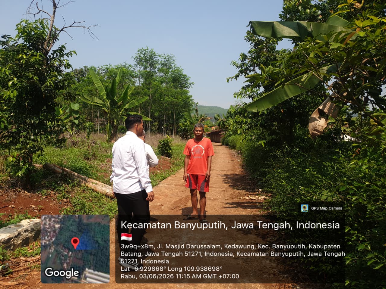 Survei Lapangan PKKPR untuk Kepastian Pemanfaatan Ruang, Kantah Kab. Batang Lakukan Peninjauan Lokasi di Desa Kedawung Kec. Banyuputih