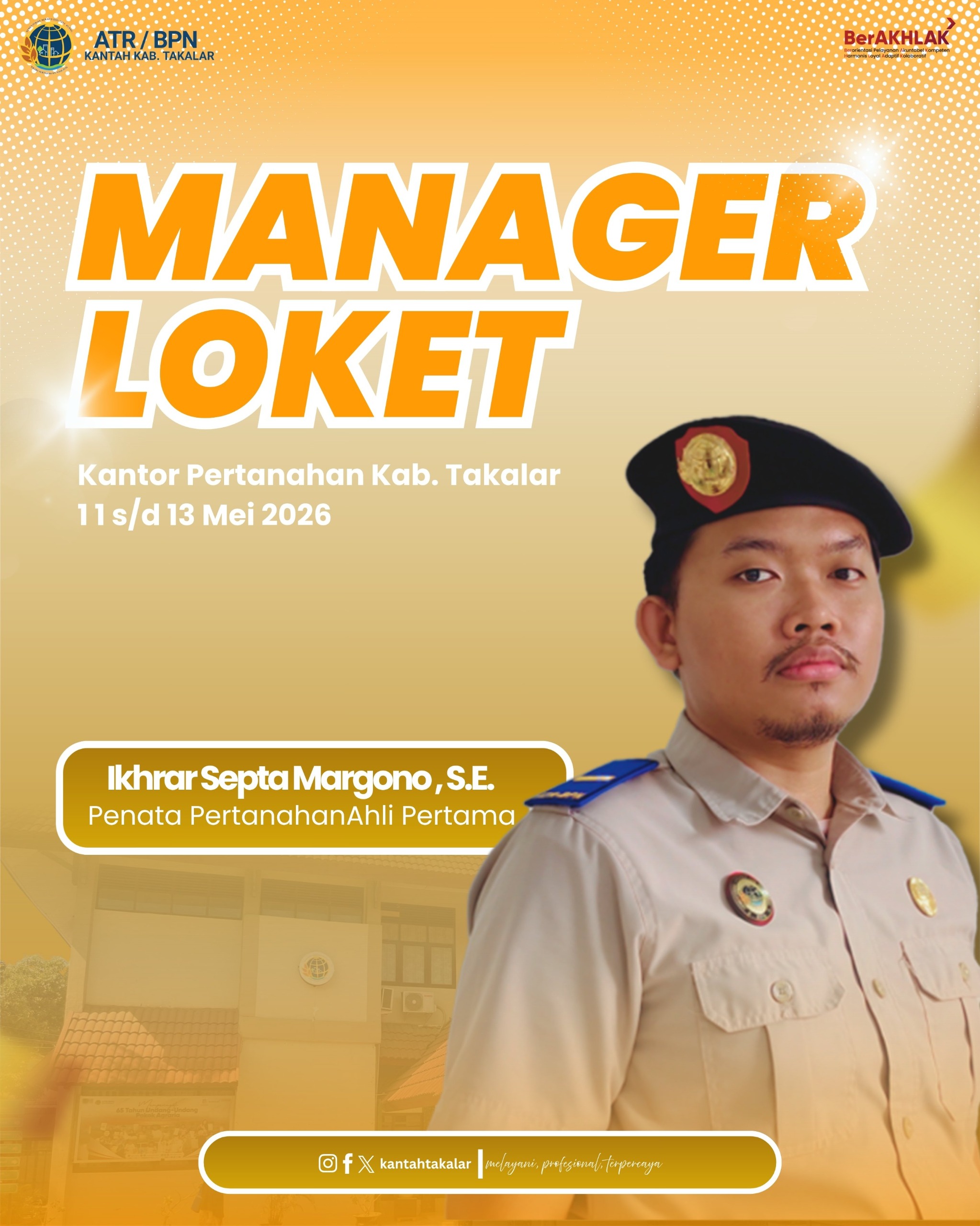 Manager Loket Kantor Pertanahan Kabupaten Takalar