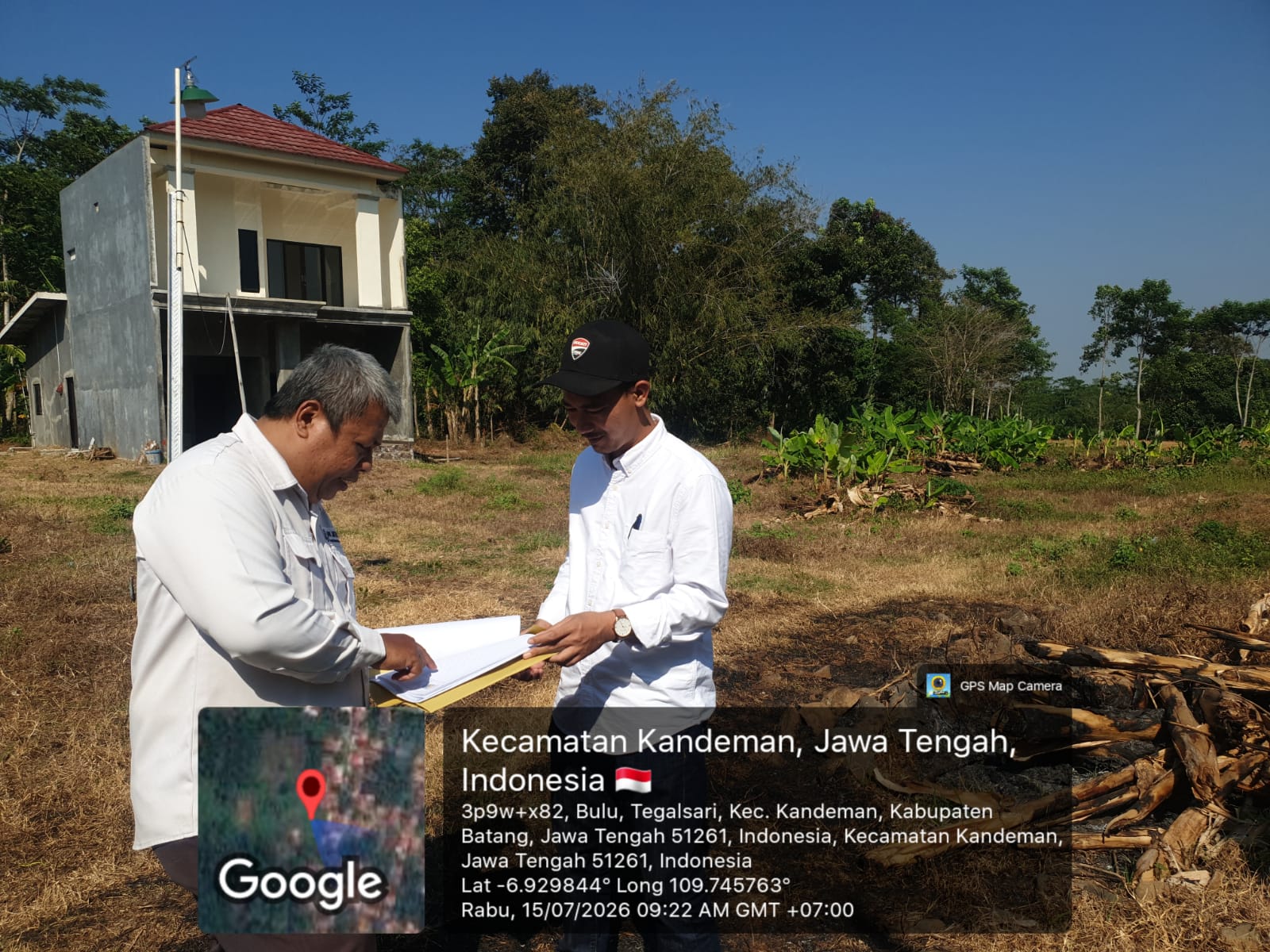 Kantah Kab. Batang Lakukan Peninjauan Lokasi PTP PKKPR Kegiatan Berusaha di Desa Tegalsari Kec. Kandeman