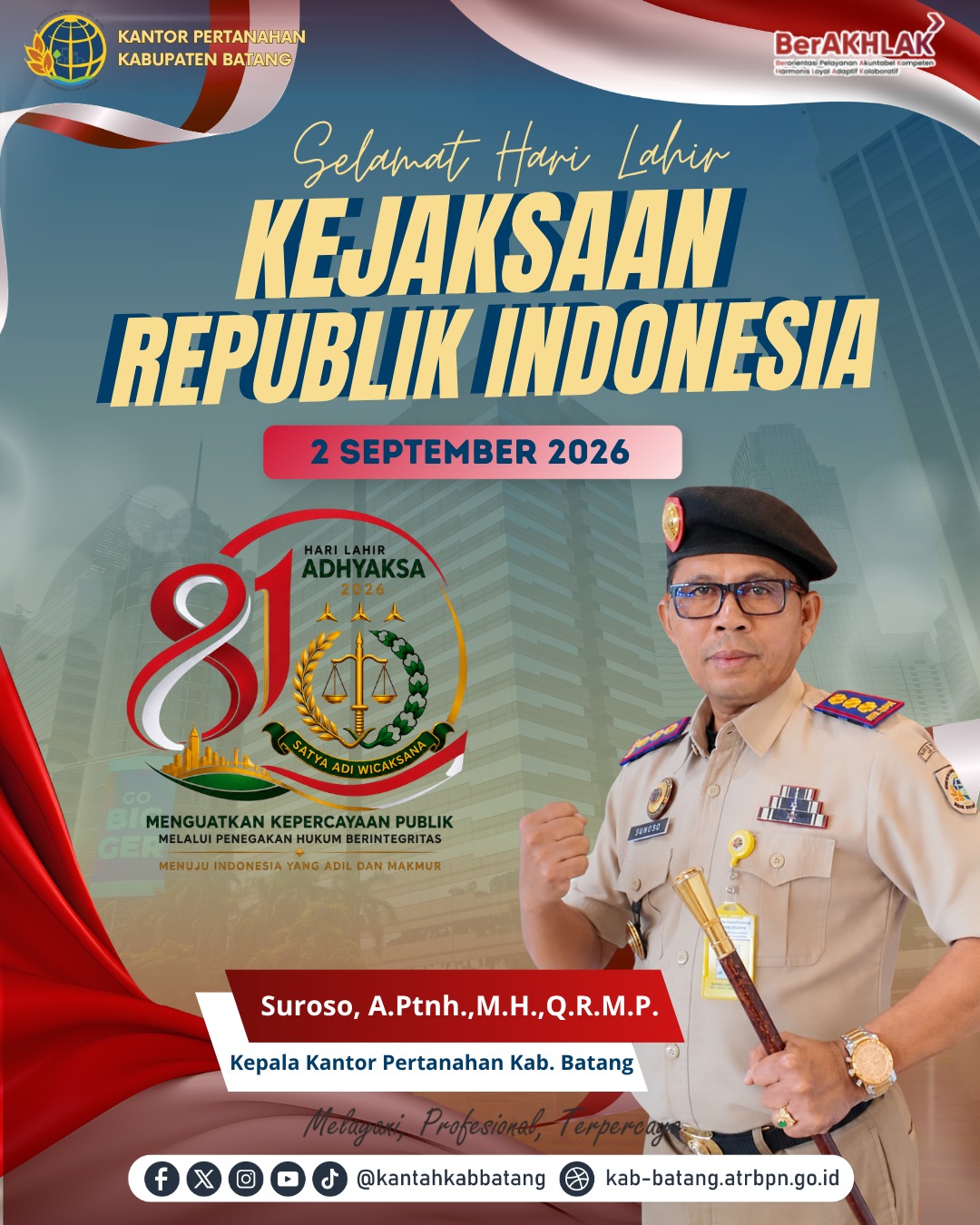 Selamat Hari Lahir Kejaksaan Republik Indonesia ke-81⚖️