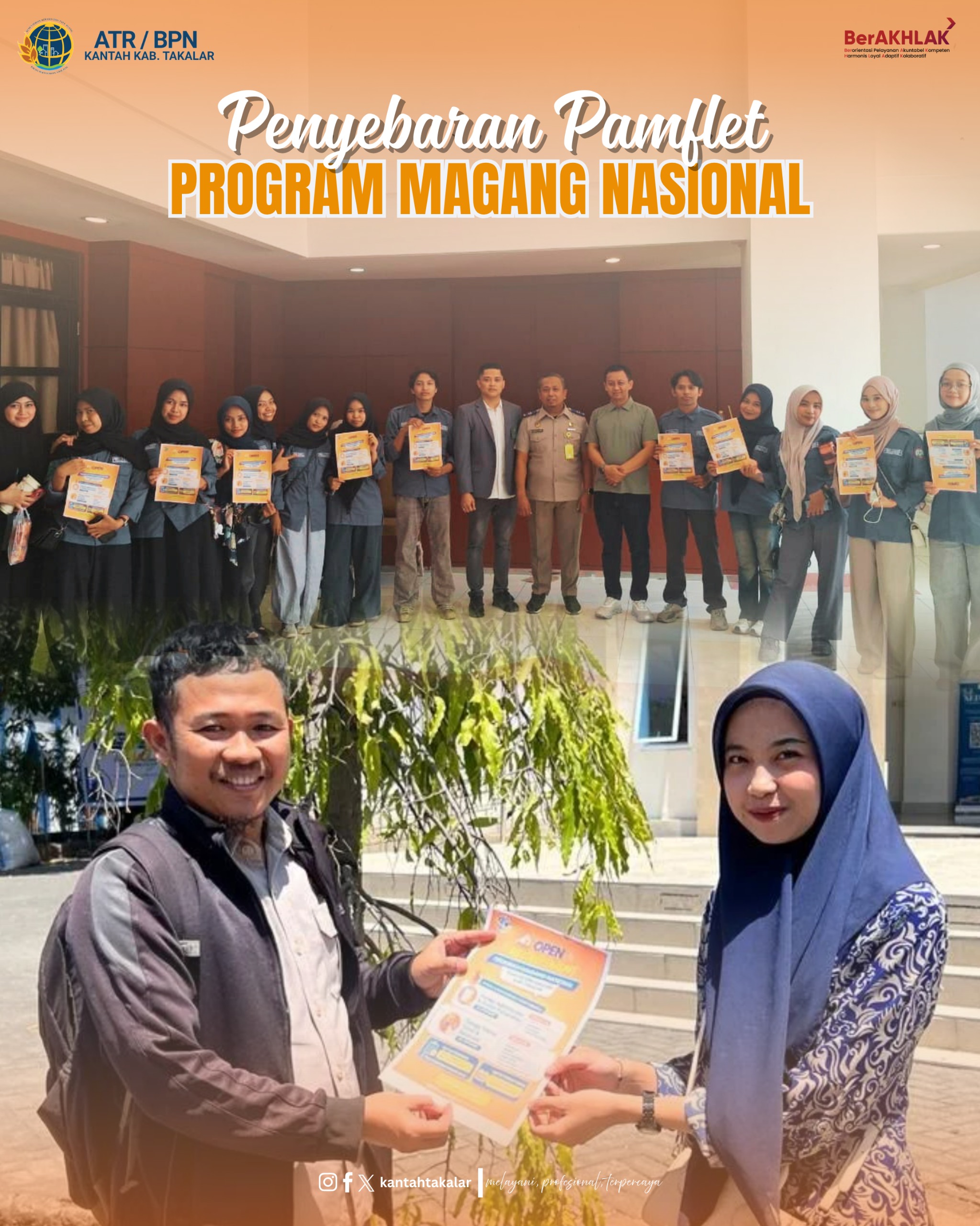 Penyebaran Pamflet Program Magang Nasional.