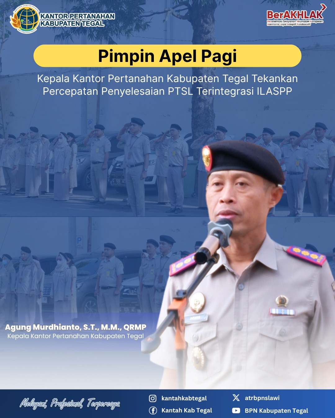 Monev PTSL Terintegrasi ILASPP 2026, Kepala Kantor Pertanahan Tegal Tekankan Penyusunan Timeline Pekerjaan