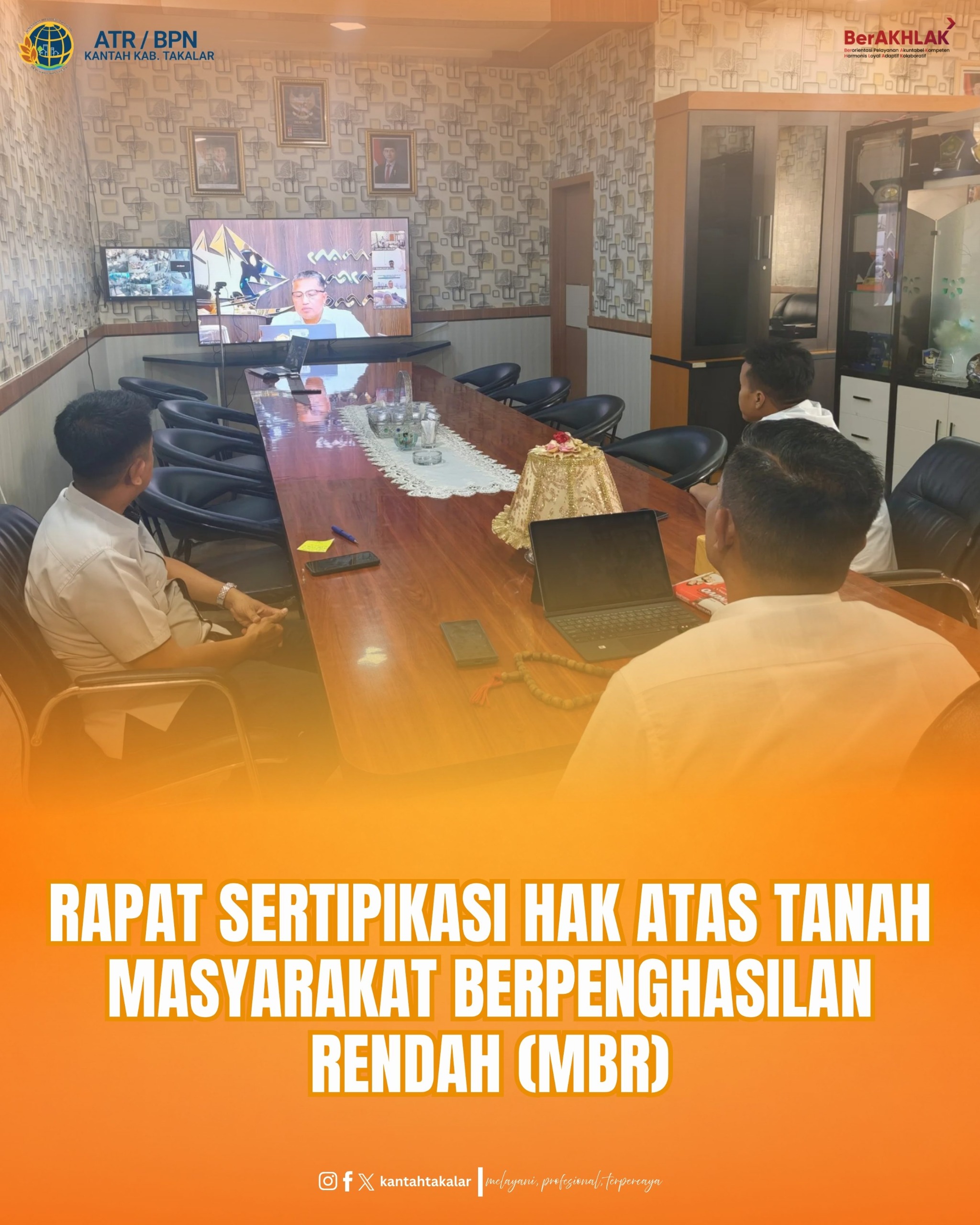 Rakor Sertipikasi Hak Atas Tanah bagi Masyarakat Berpenghasilan Rendah (MBR)