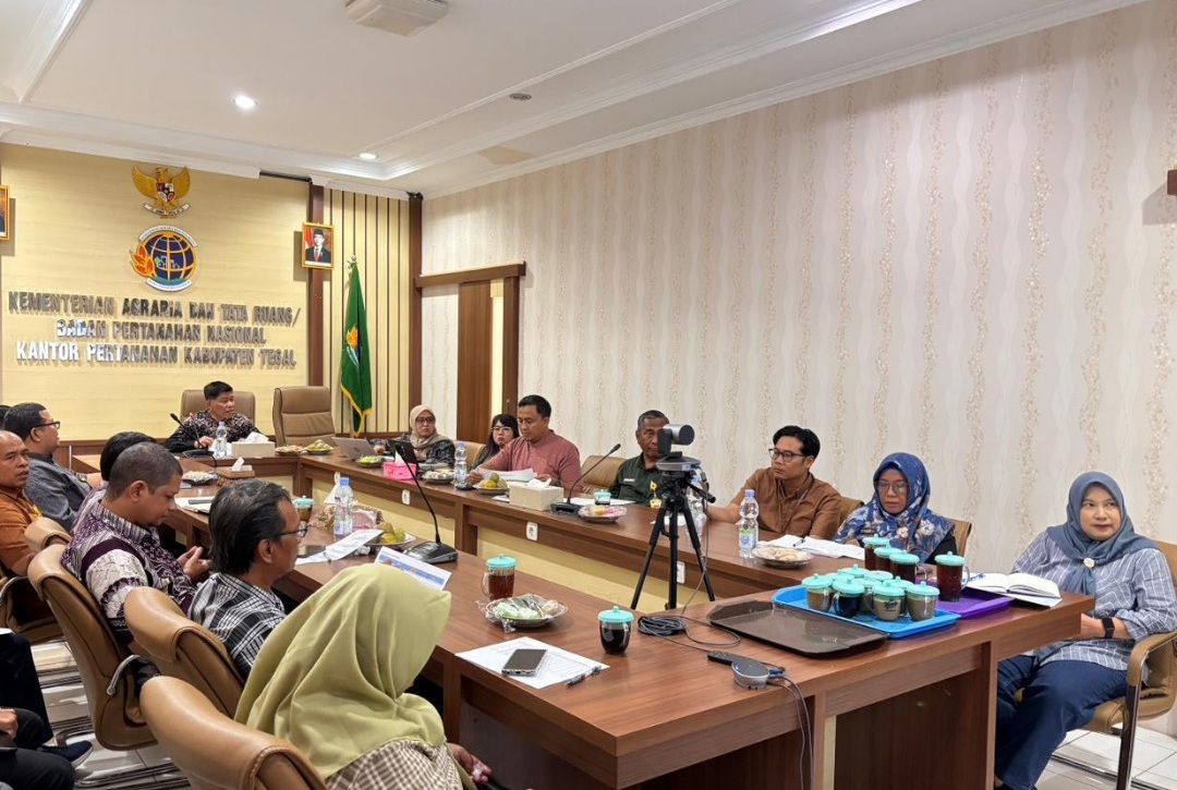 Tingkatkan Akurasi Data Pertanahan, Kantor Pertanahan Kabupaten Tegal Ikuti Rapat Penguatan Sistem dan Peningkatan Kualitas Data Pertanahan