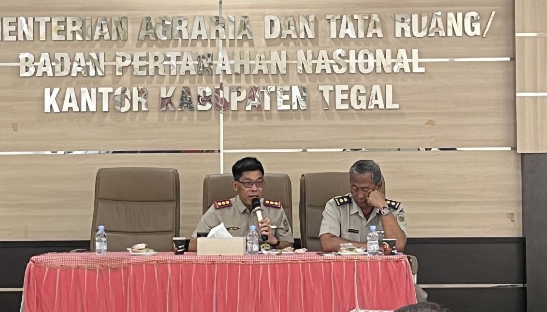 Monitoring dan Evaluasi PTSL 2026, Kantor Pertanahan Kab Tegal Bahas Progres Potensi K1