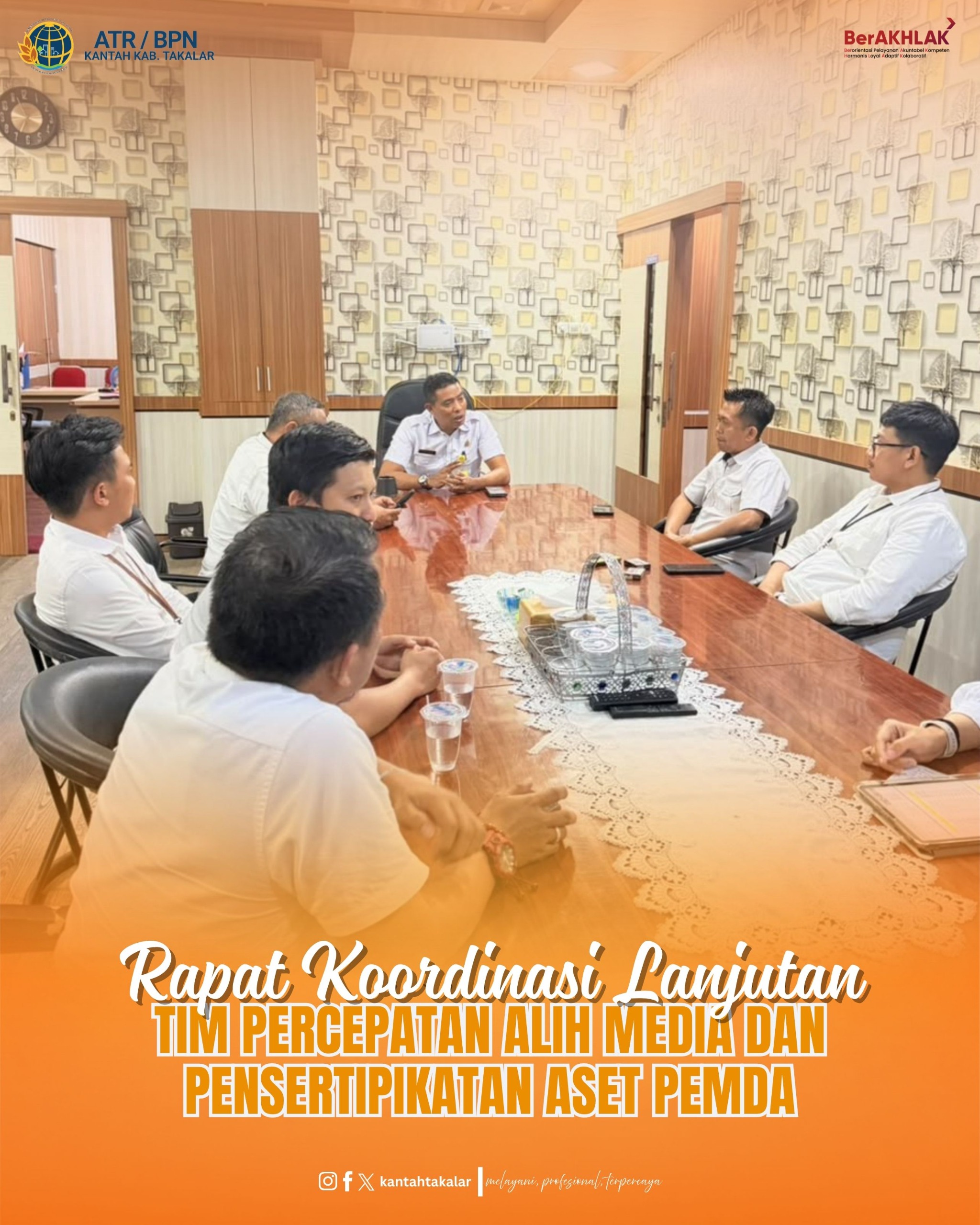 Rapat Koordinasi Lanjutan Tim Percepatan Alih Media dan Pensertipikatan Aset Pemda.