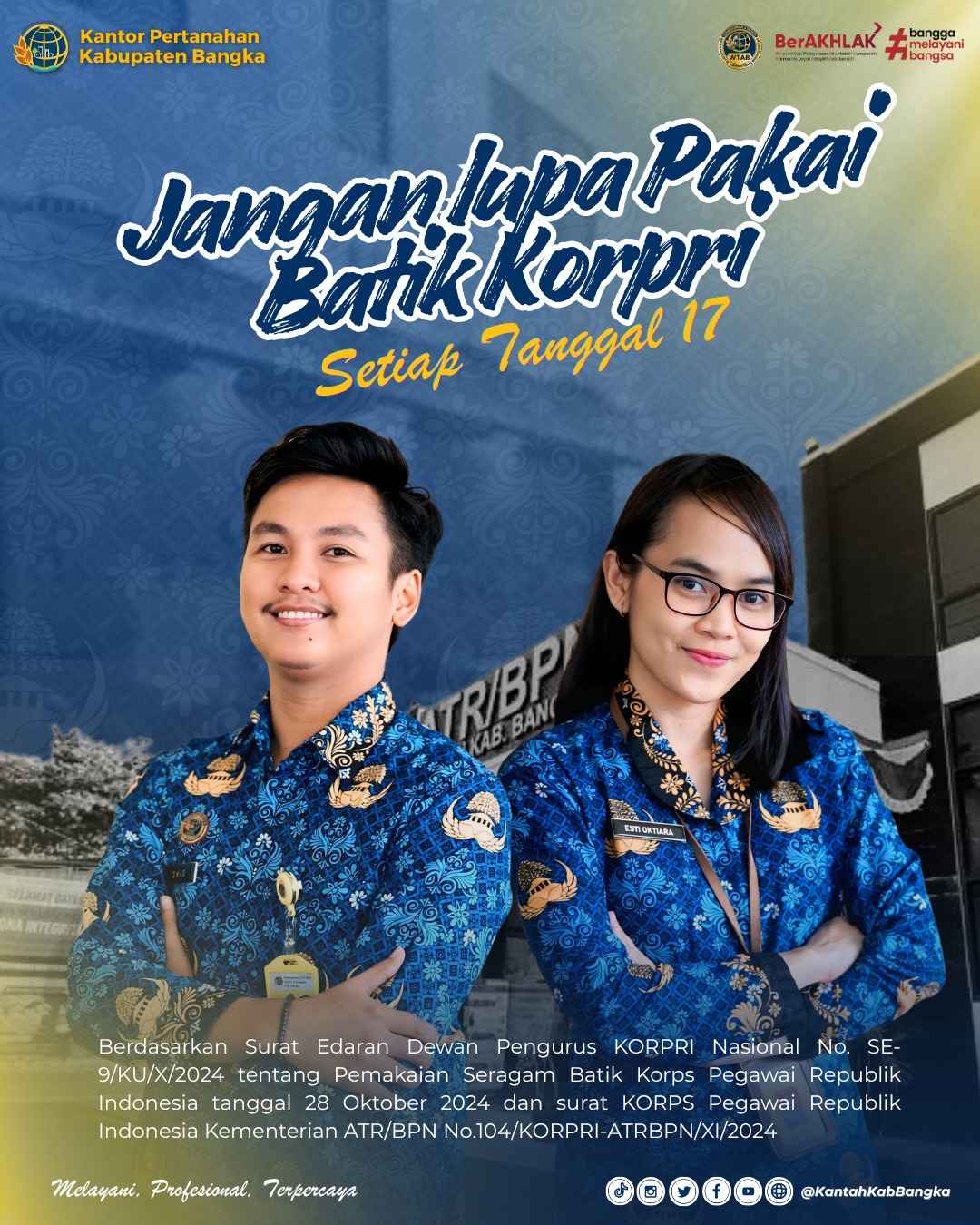 Kewajiban Memakai Batik Korpri Setiap Tanggal 17