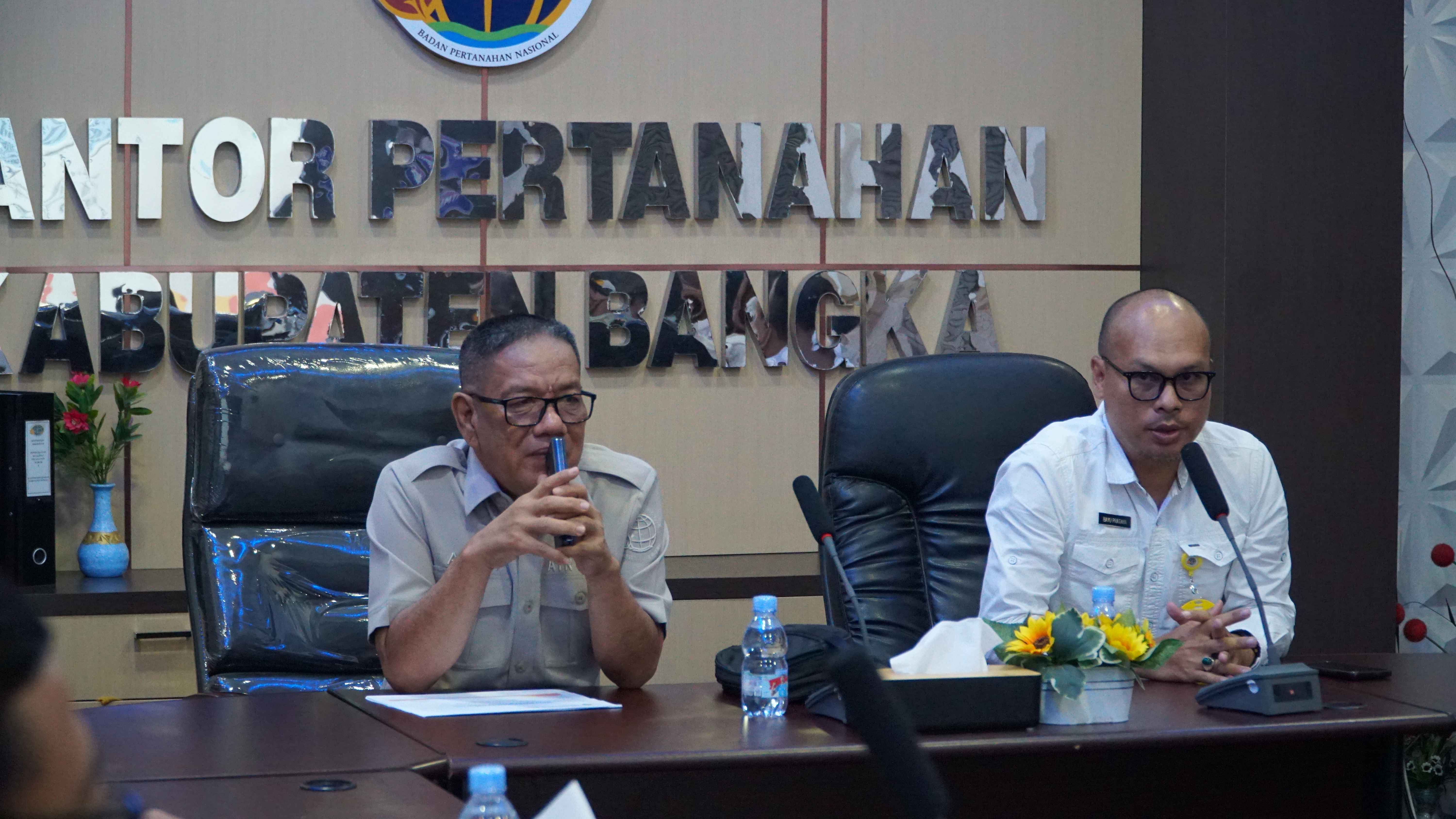 Monitoring dan Evaluasi (Monev) Pelaksanaan Kegiatan PTSL oleh Kepala Bidang Penetapan Hak dan Pendaftaran Kanwil BPN Provinsi Kepulauan Bangka Belitung