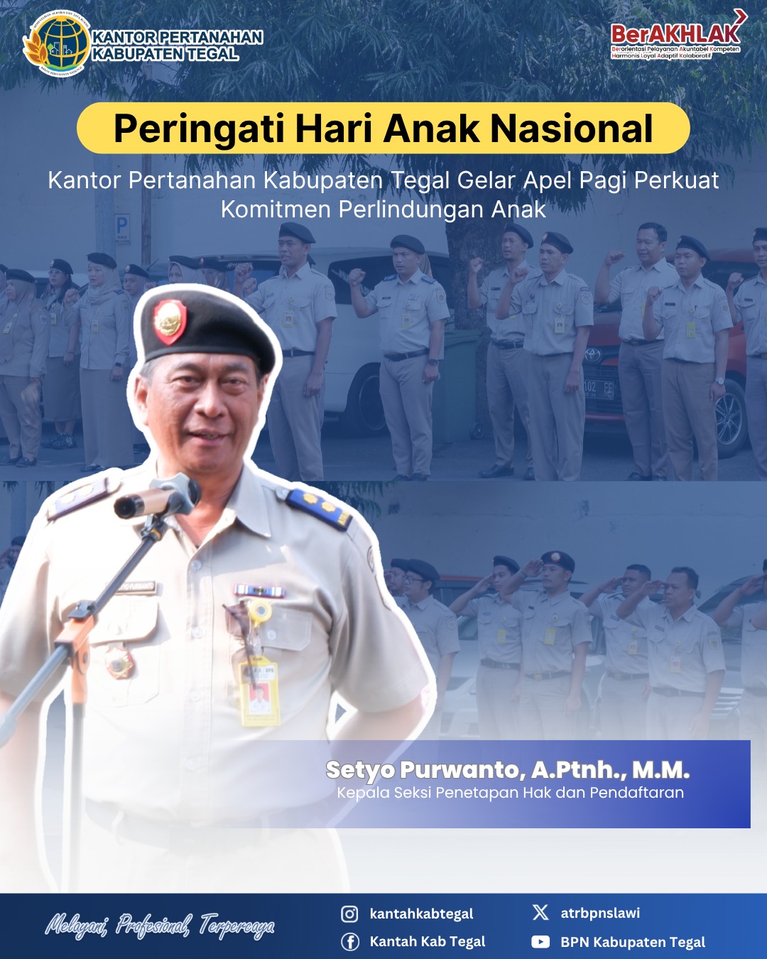 Peringati Hari Anak Nasional, Kantor Pertanahan Kab Tegal Gelar Apel Pagi Perkuat Komitmen Perlindungan Anak