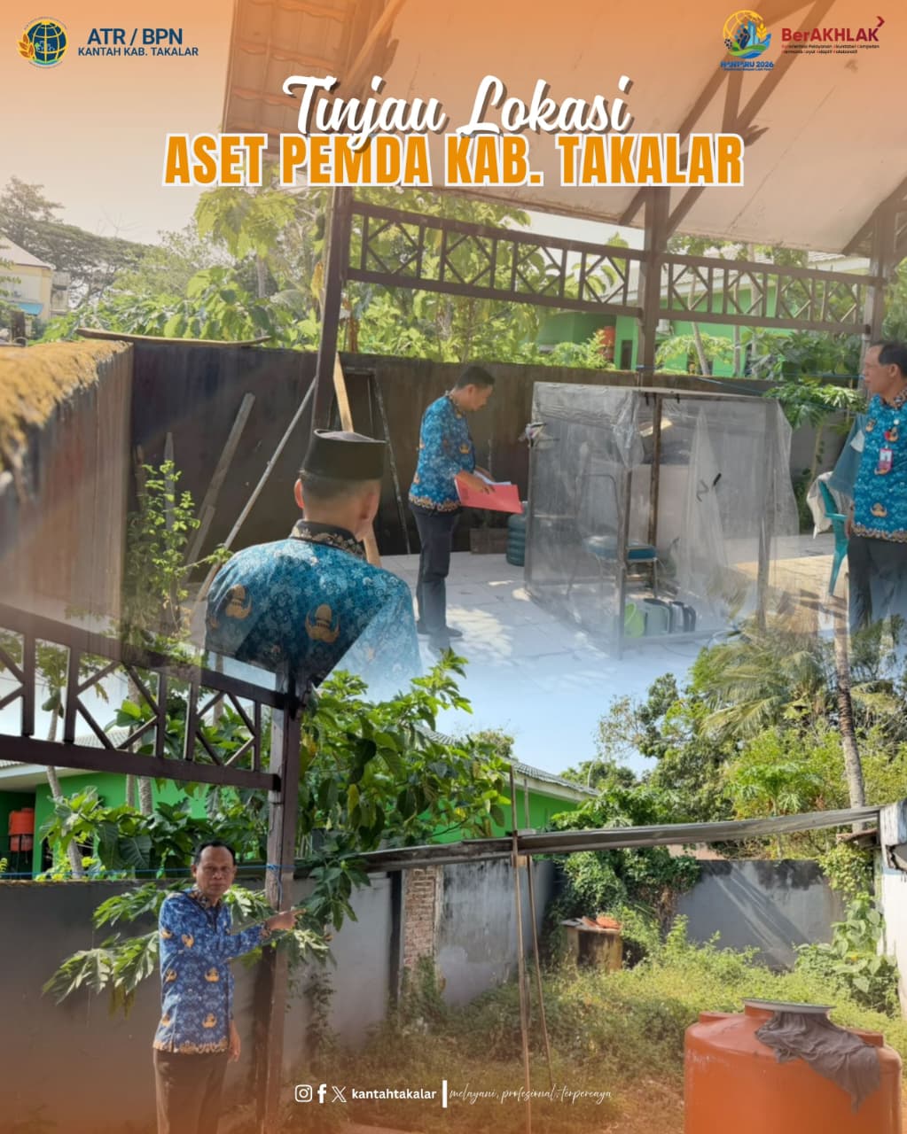 Kantor Pertanahan Kabupaten Takalar kembali melaksanakan kegiatan peninjauan lokasi aset milik Pemerintah Daerah Kabupaten Takalar