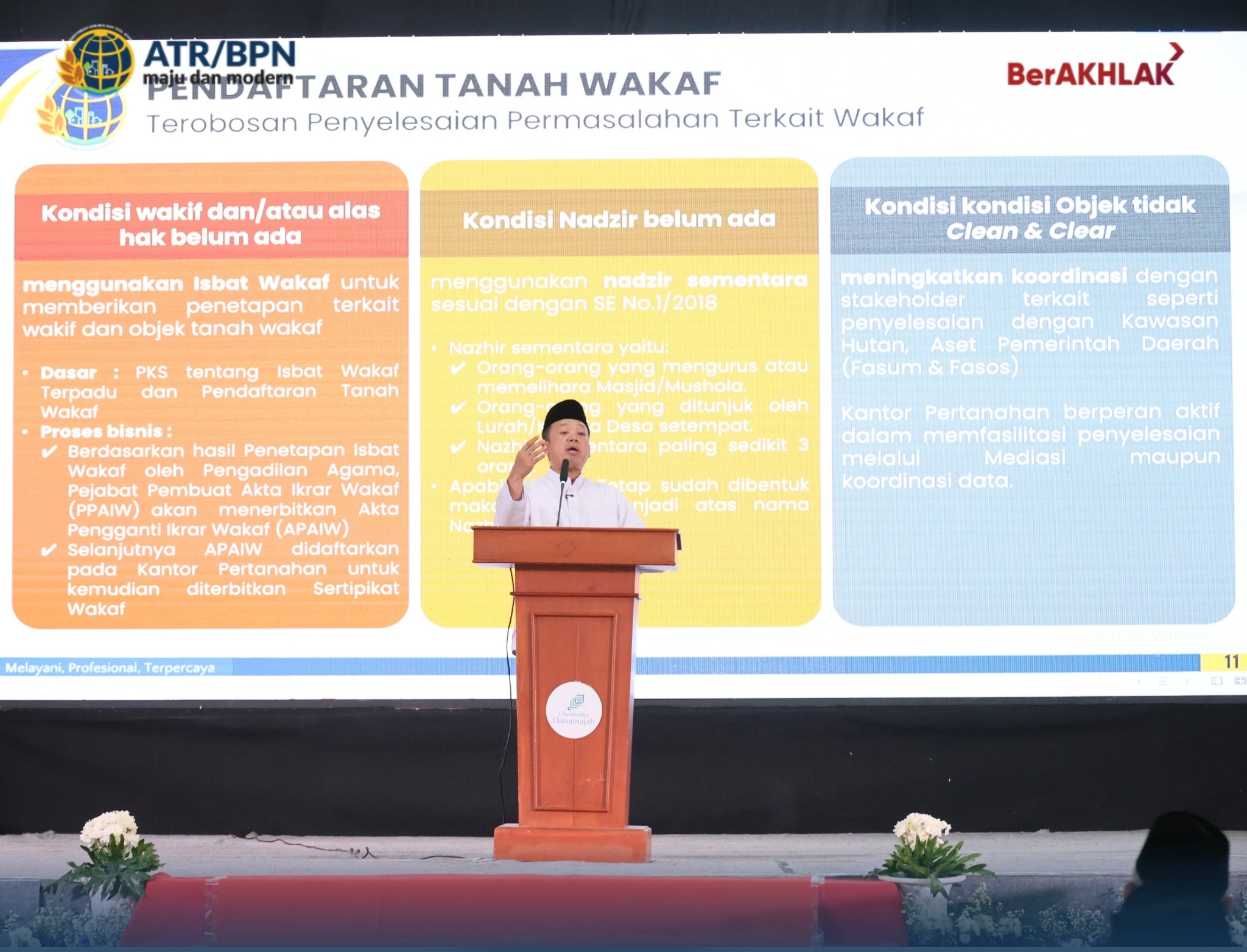 Bicara dalam International Conference on Pesantren 2026, Menteri Nusron Ajak Masyarakat Sertipikatkan Tanah Wakaf untuk Lindungi Aset Umat
