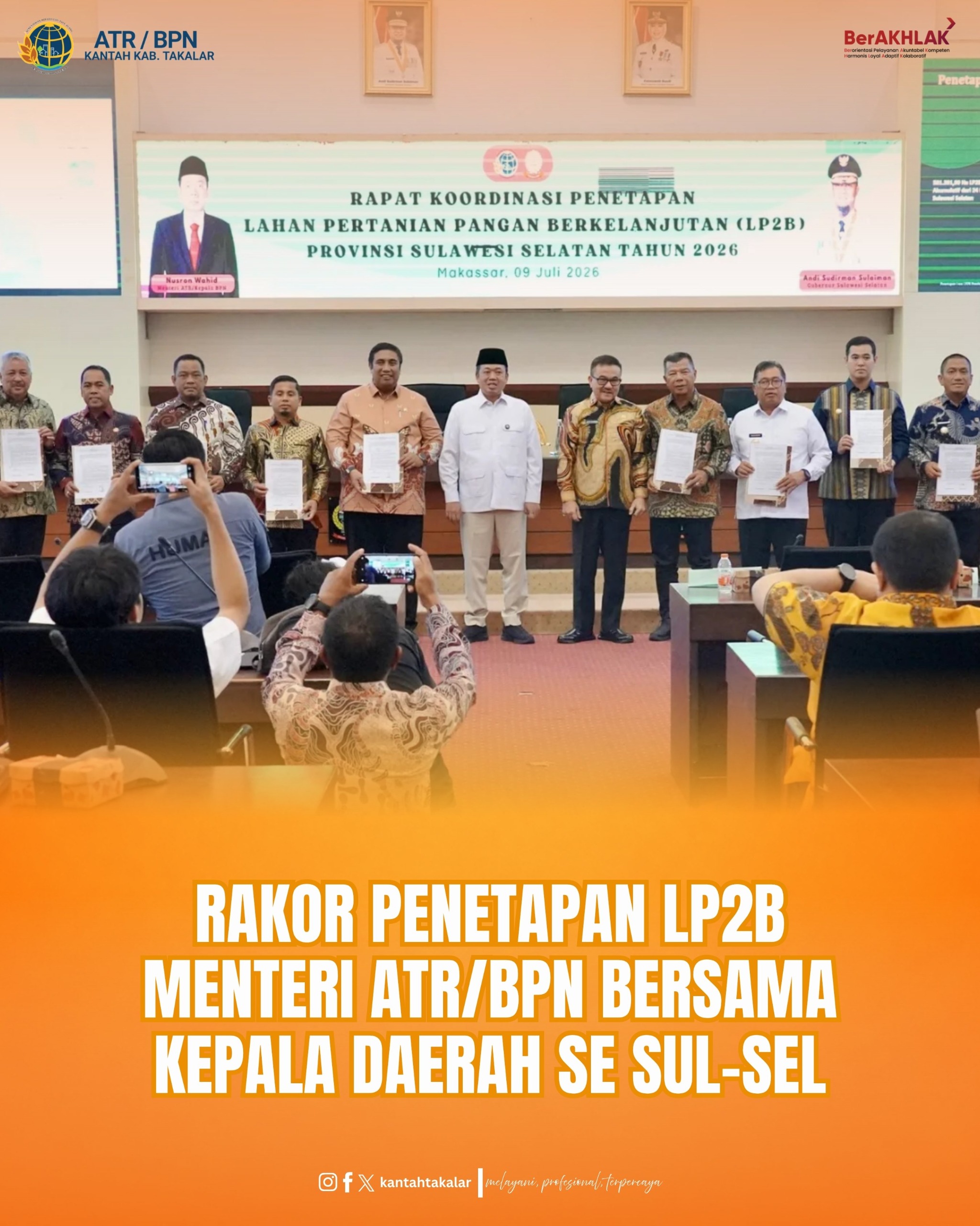 Rapat Koordinasi (Rakor) Penetapan Lahan Pertanian Pangan Berkelanjutan (LP2B) Provinsi Sulawesi Selatan