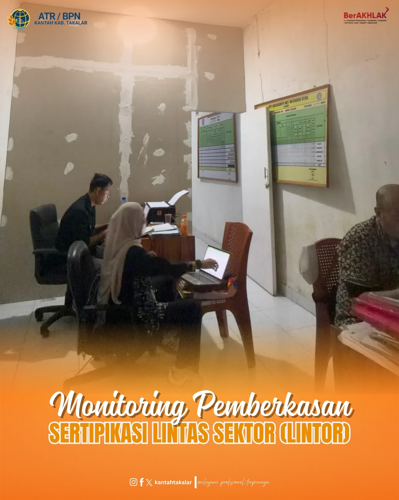 Monitoring Pemberkasan Sertipikasi Lintor