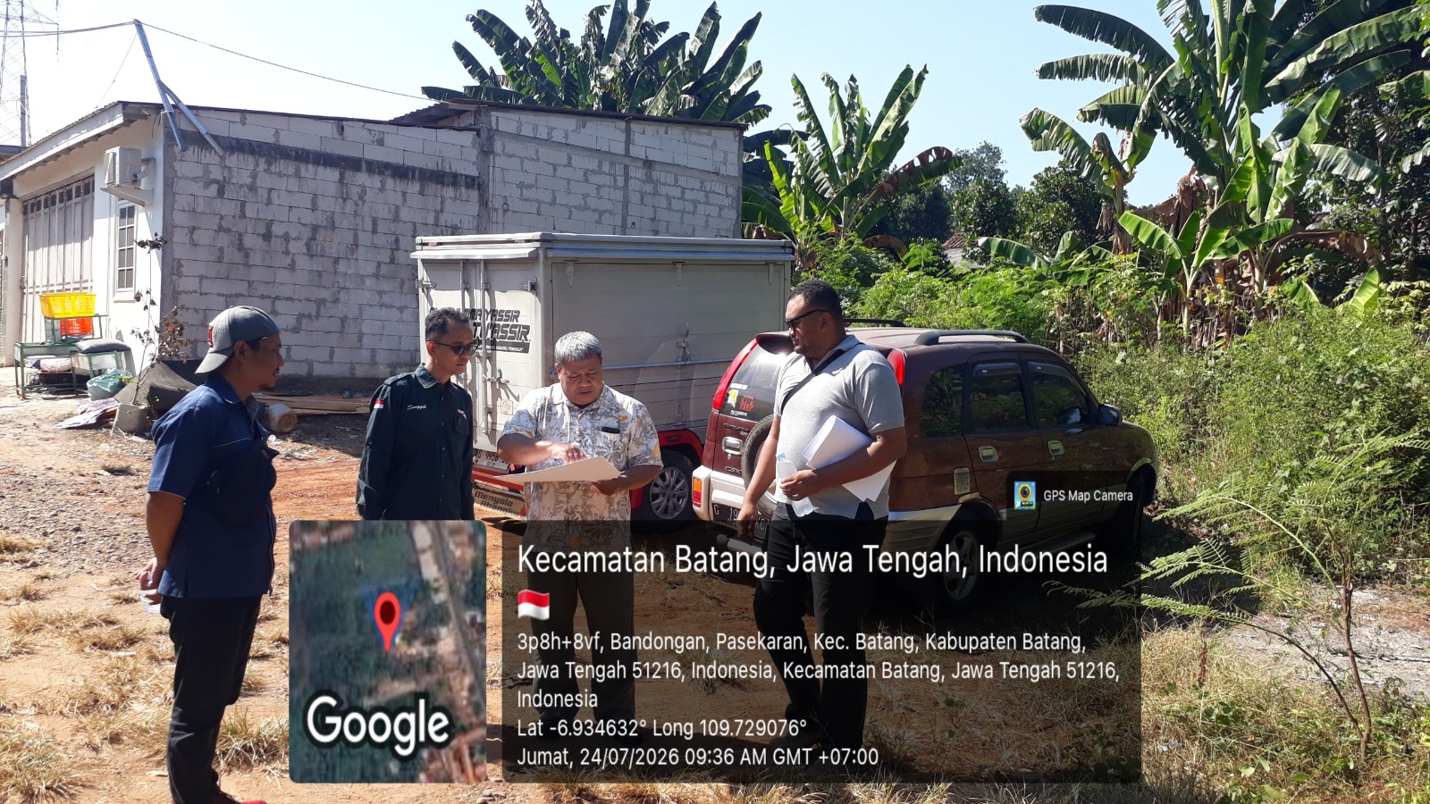 Kantah Kab. Batang Lakukan Peninjauan Lokasi PTP PKKPR Kegiatan Berusaha di Desa Pasekaran Kec. Batang