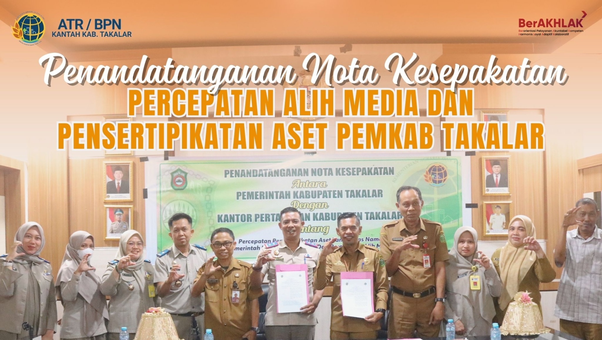 Penandatanagan MoU terkait Percepatan Pensertipikatan Aset Pemda dan Alih Media