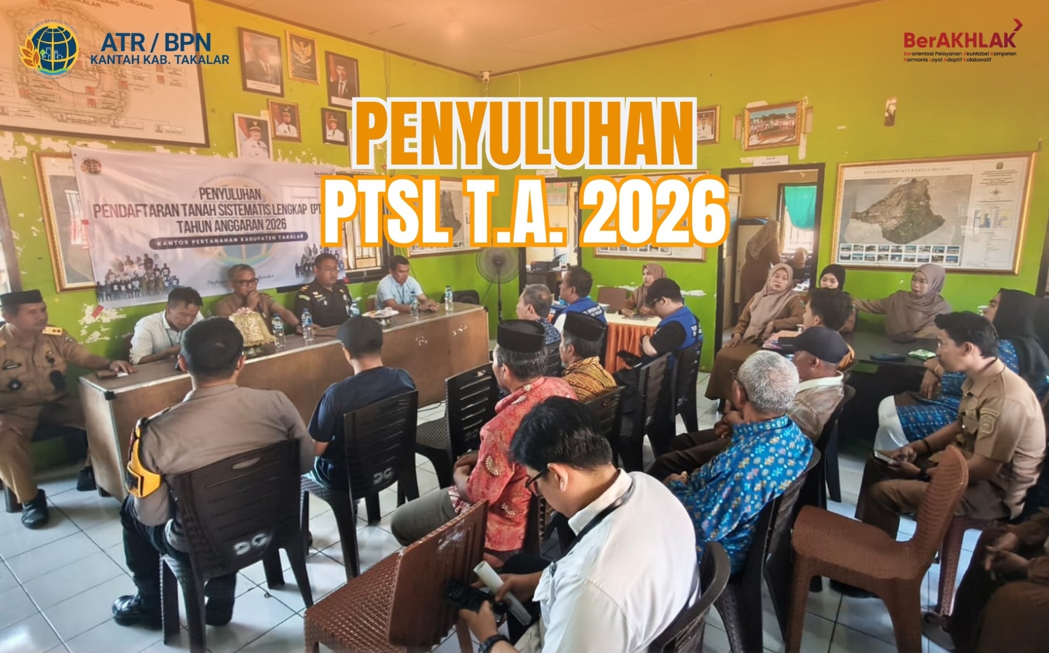 Penyuluhan Program Pendaftaran Tanah Sistematis Lengkap (PTSL) bagi masyarakat Desa Cikoang, Desa Punaga, dan Desa Laikang