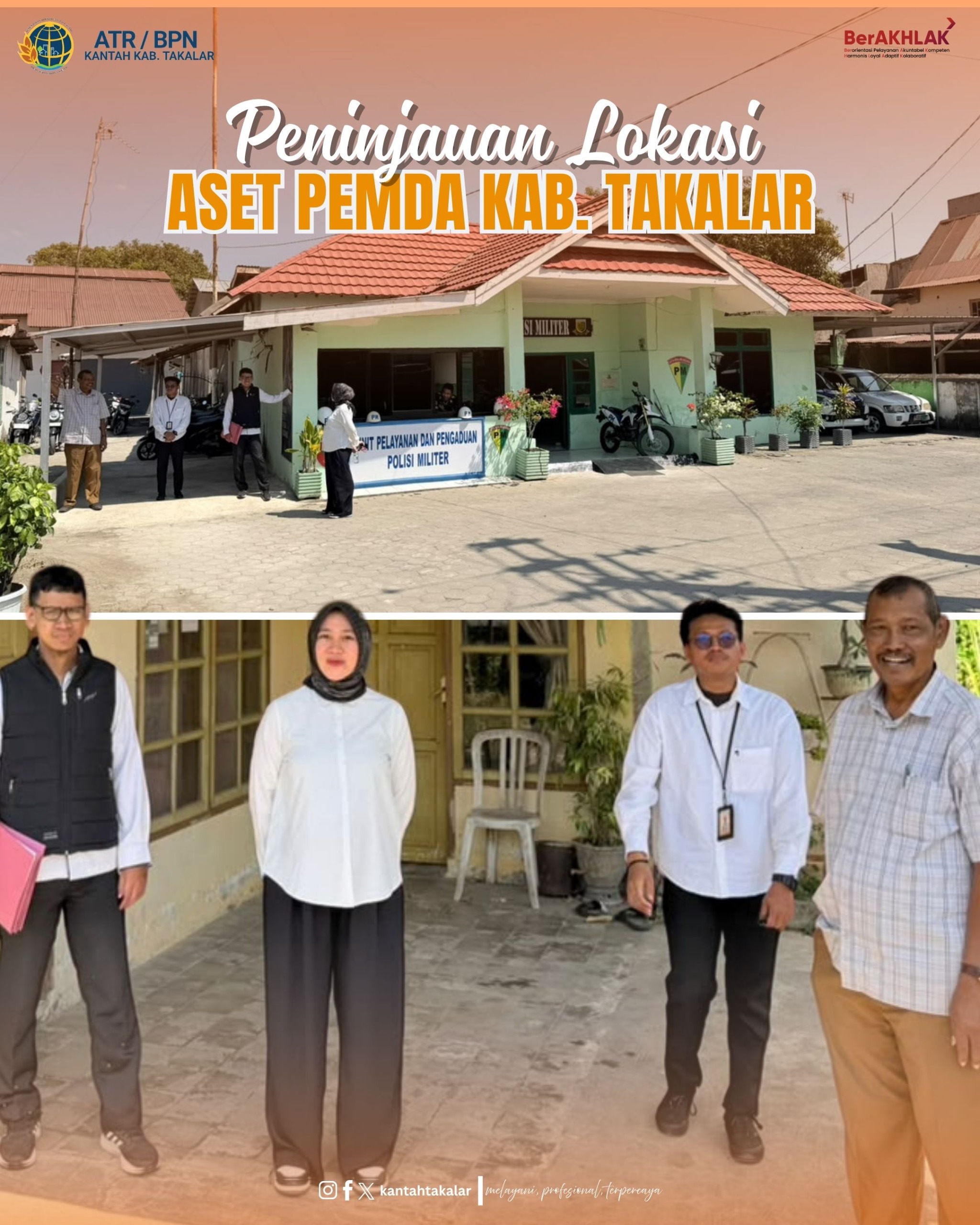 peninjauan lokasi aset milik Pemerintah Kabupaten Takalar.