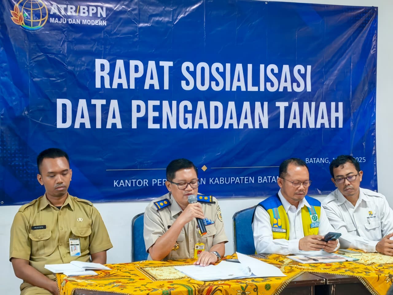Rapat Koordinasi Perkembangan Pelaksanaan Pengadaan Tanah Bendungan Kedunglanggar Kabupaten Batang