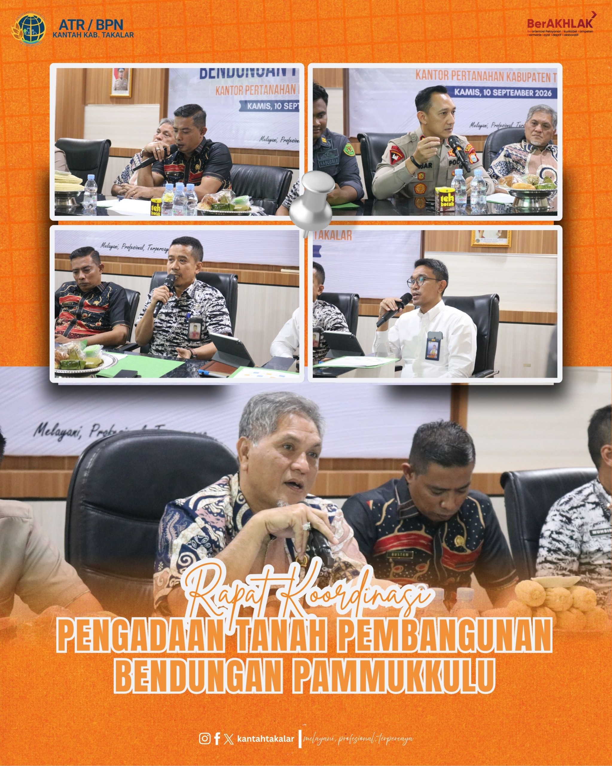 Rapat Koordinasi Pengadaan Tanah bagi Pembangunan Bendungan Pamukkulu