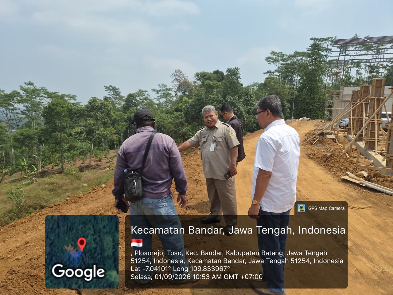 Kantor Pertanahan Kab. Batang Lakukan Peninjauan Lokasi PKKPR Kegiatan Berusaha di Desa Toso Kecamatan Bandar